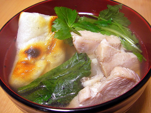 名取り雑煮 (translated "Nametake Zoni"): "Harmony in a Bowl of Winter's Embrace"