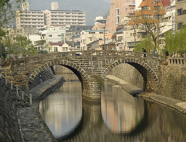 眼鏡橋 (長崎市)(Spectacles Bridge): "Reflections of Time Beneath the Arched Embrace"