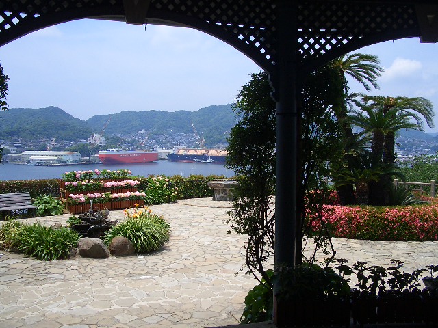 Glover Garden's Verandas Gaze at Nagasaki Bay