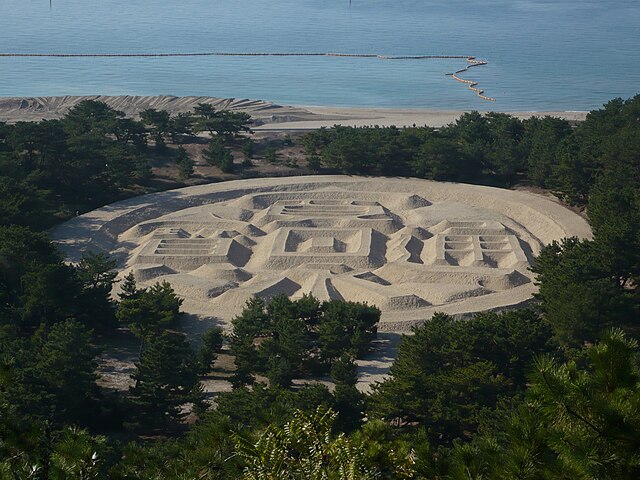 銭形砂絵(Money-shaped Sand Art): "Whispers of Fortune in Golden Sands"