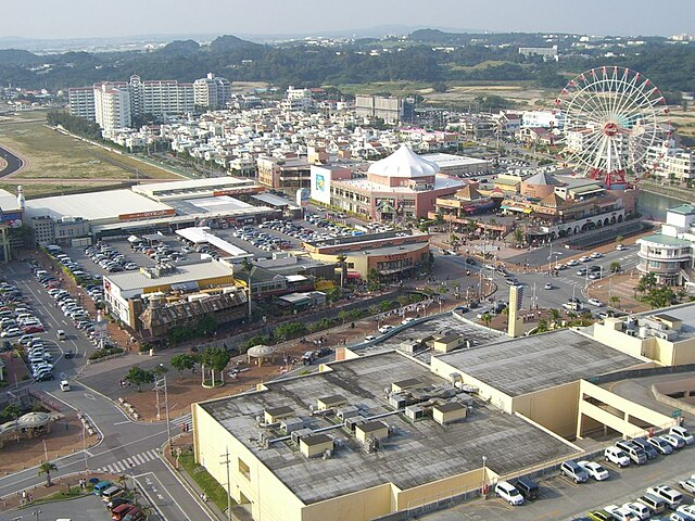 Neon Ferris Wheel Over Mihama American Village